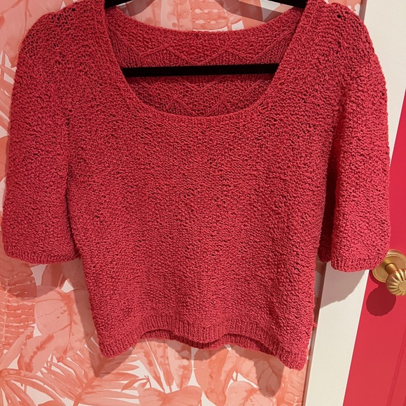 Textured Pink Knit Sweater - Picture 2 of 3